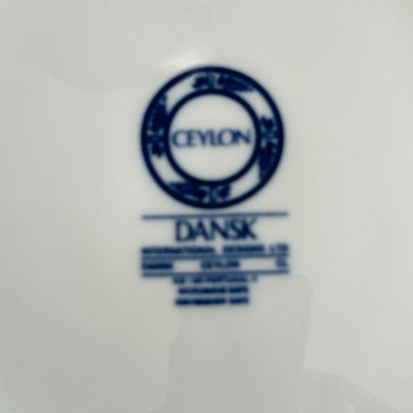 Dansk Ceylon 11" Blue White Dinner Plates Set Of 2 - Picture 5 of 12